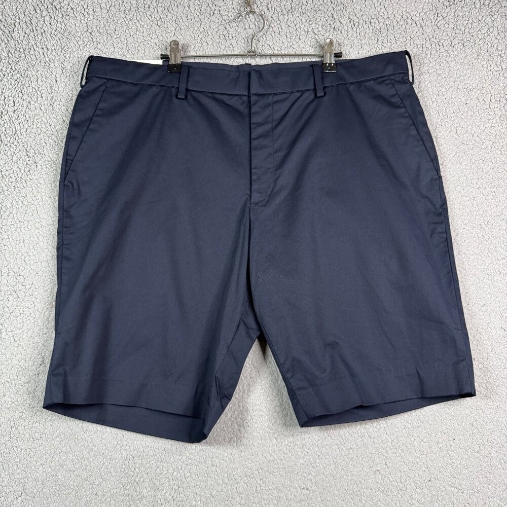 Uniqlo Short Men Size XXL Navy Blue Strech Slim Fit Short Cotton Twill 10" Insea